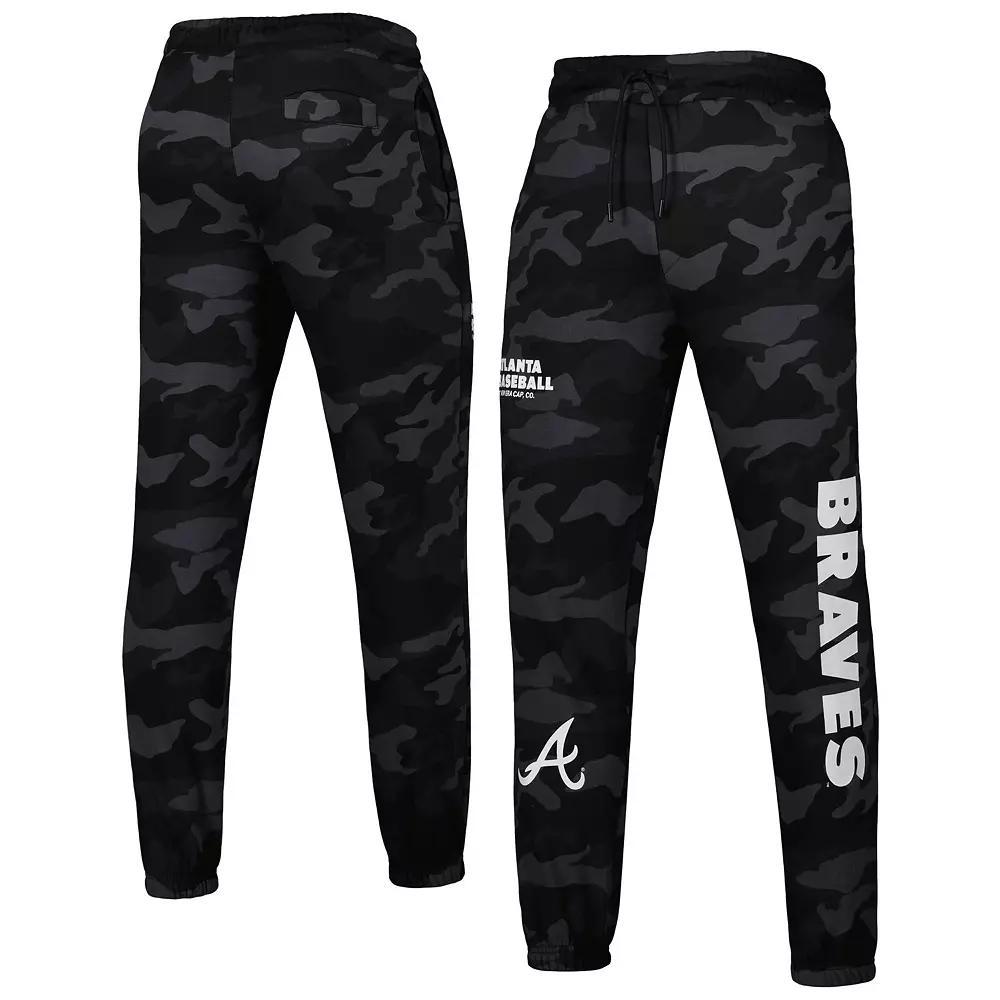 Men's New Era Black Atlanta Braves Camo Jogger Pants, Size: 3XL Product Image