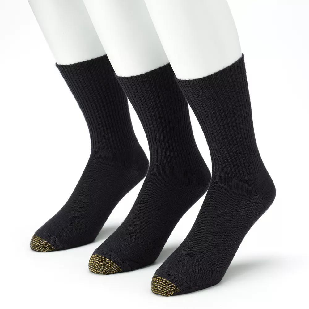 Men's GOLDTOE® 3-Pack Fluffies Crew Socks, Size: 6-12, Blue Product Image