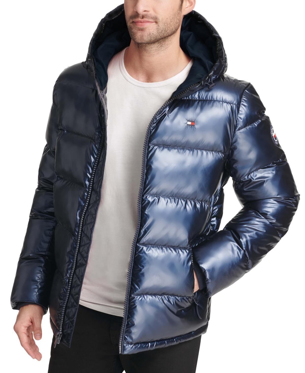 Tommy Hilfiger Mens Pearlized Performance Hooded Puffer Coat Product Image