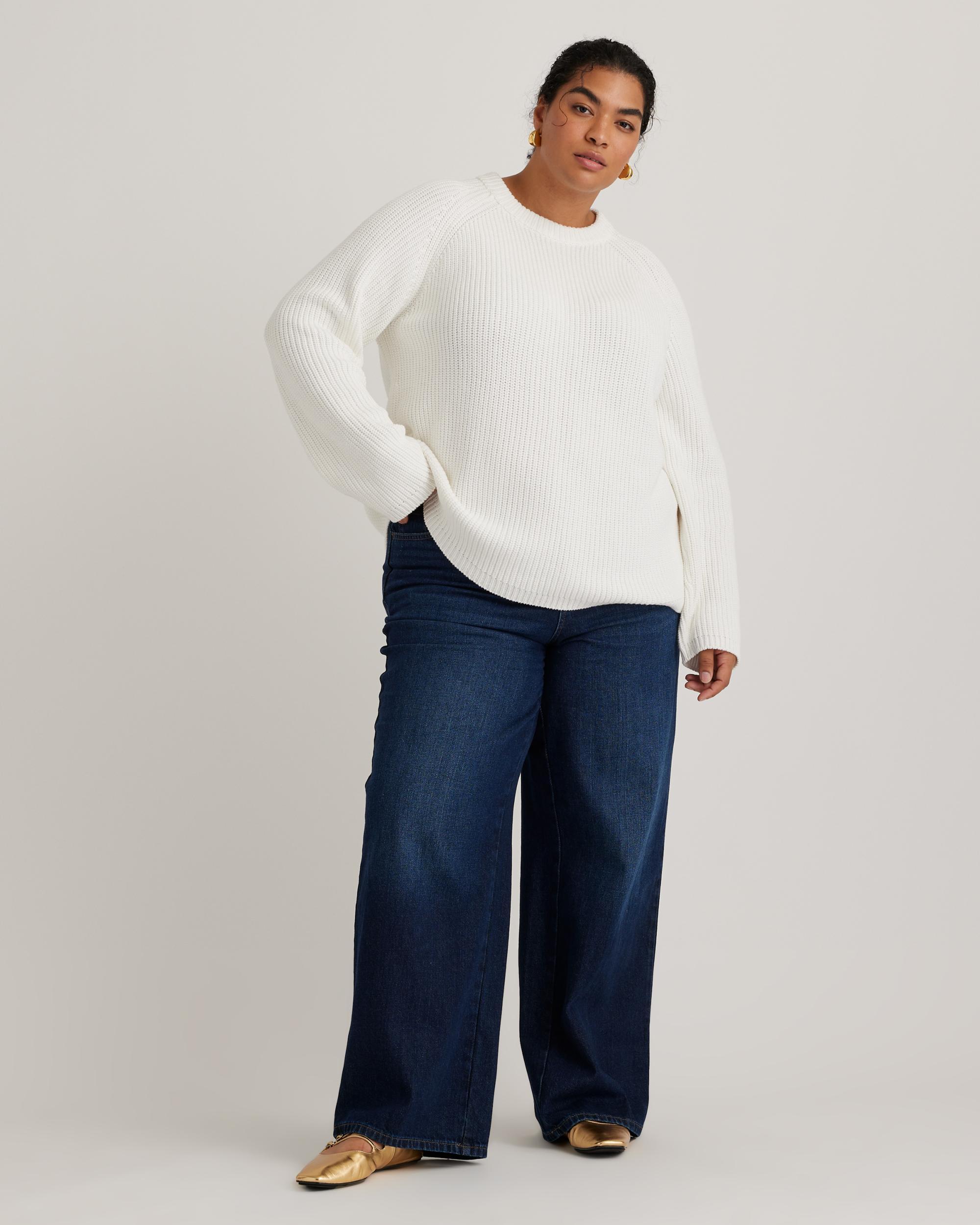 Quince | Women's Fisherman Crew Sweater Organic Cotton Product Image
