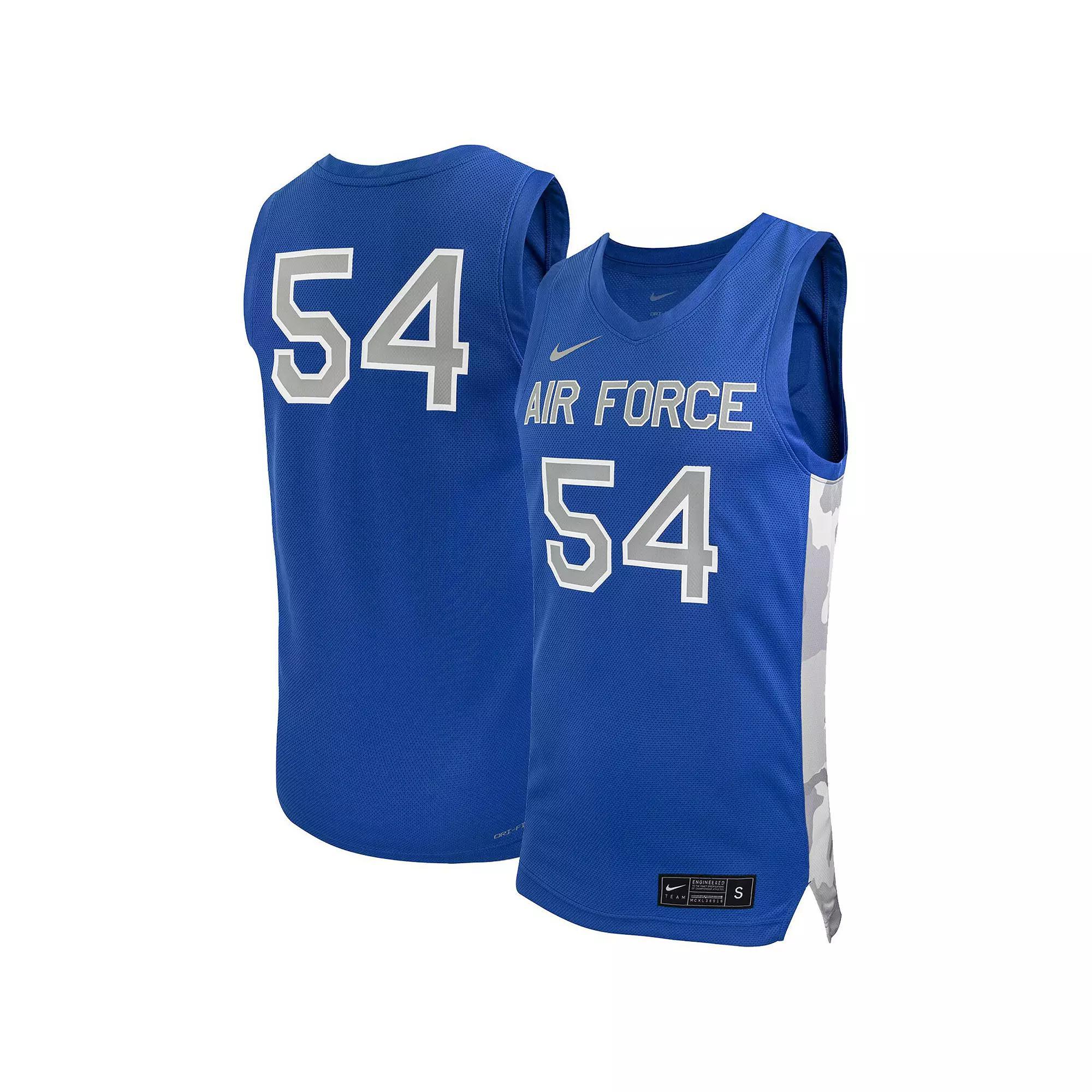 Men's Nike #54 Royal Air Force Falcons Replica Basketball Jersey, Size: Medium, Afa Blue Product Image