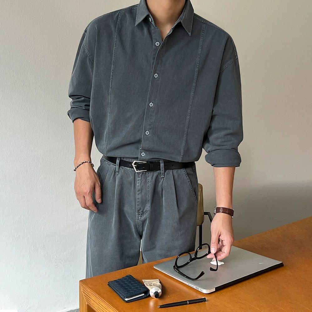 RT No. 11270 RECONSTRUCTED COLLAR BUTTON-UP SHIRT Product Image