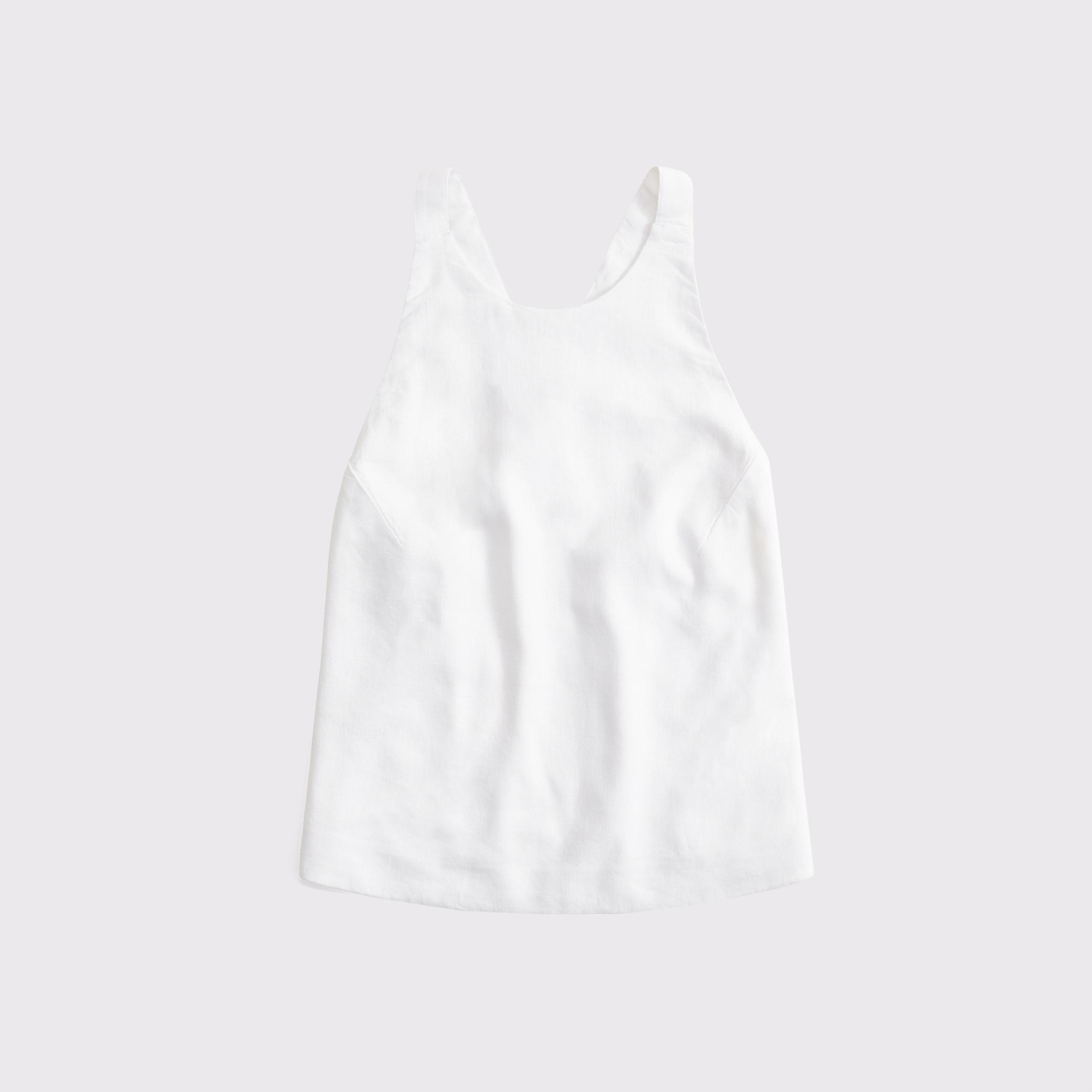 Linen-Blend Open-Back Set Top Product Image