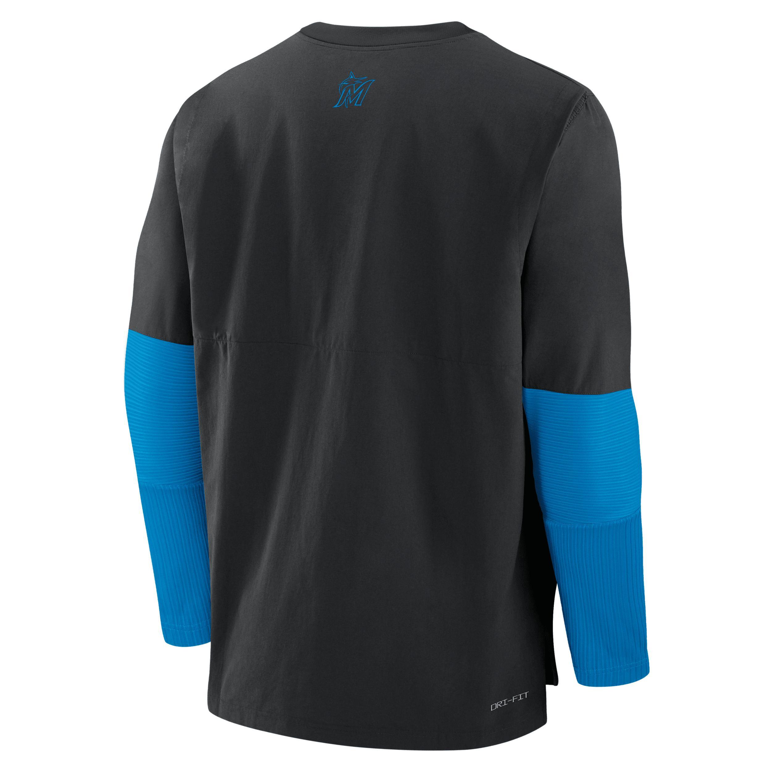 Miami Marlins Authentic Collection Player Nike Men's Dri-FIT MLB Pullover Sweatshirt Product Image