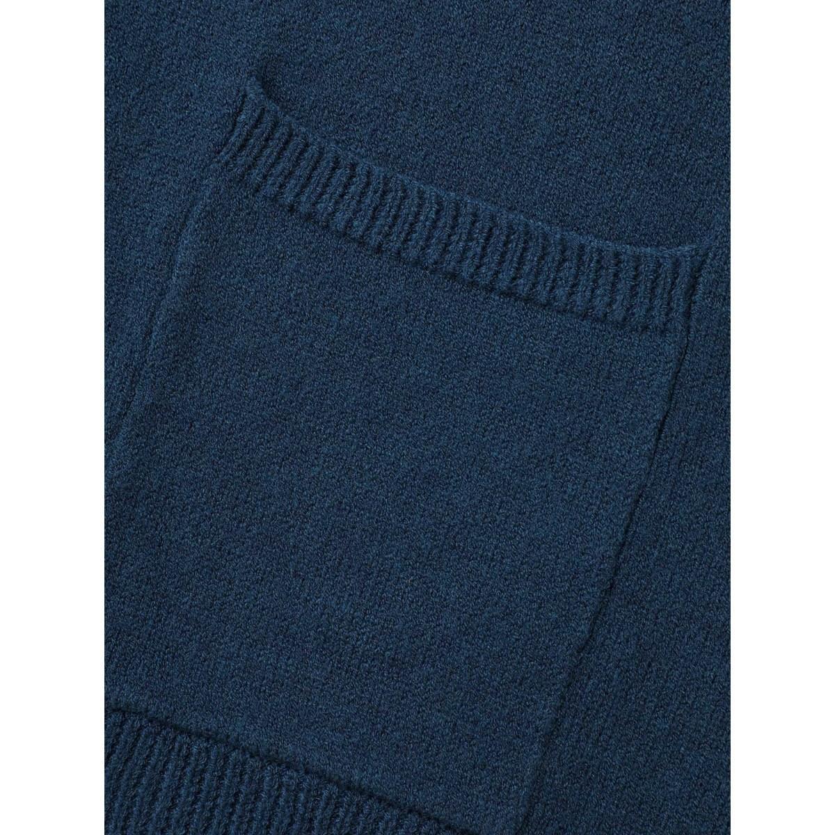 Plus Size Supersoft Essentials Shirt Collar Pockets Knit Cardigan Aegean Women Casual Loose Long Sleeve Everyday Cardigans BloomChic 14-16/1X Product Image