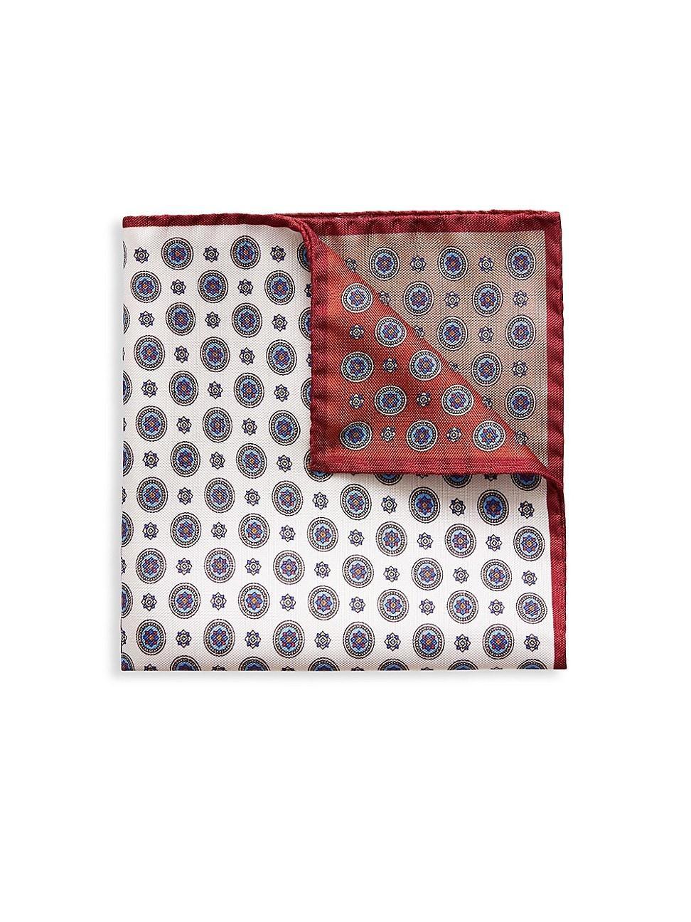 Eton Four Medallion Silk Pocket Square Product Image