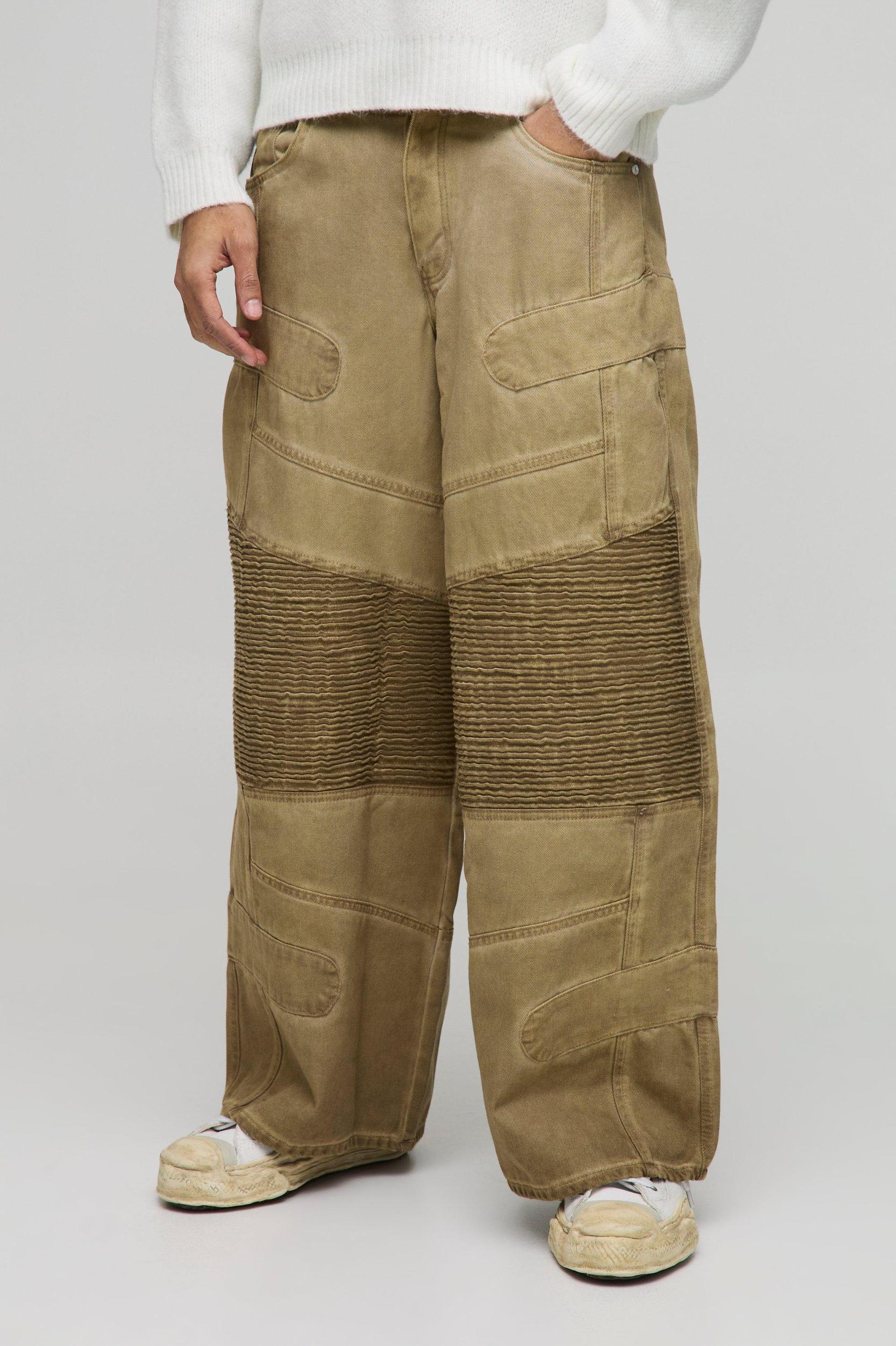 Oil Wash Extreme Baggy Biker Jeans | boohooMAN USA Product Image