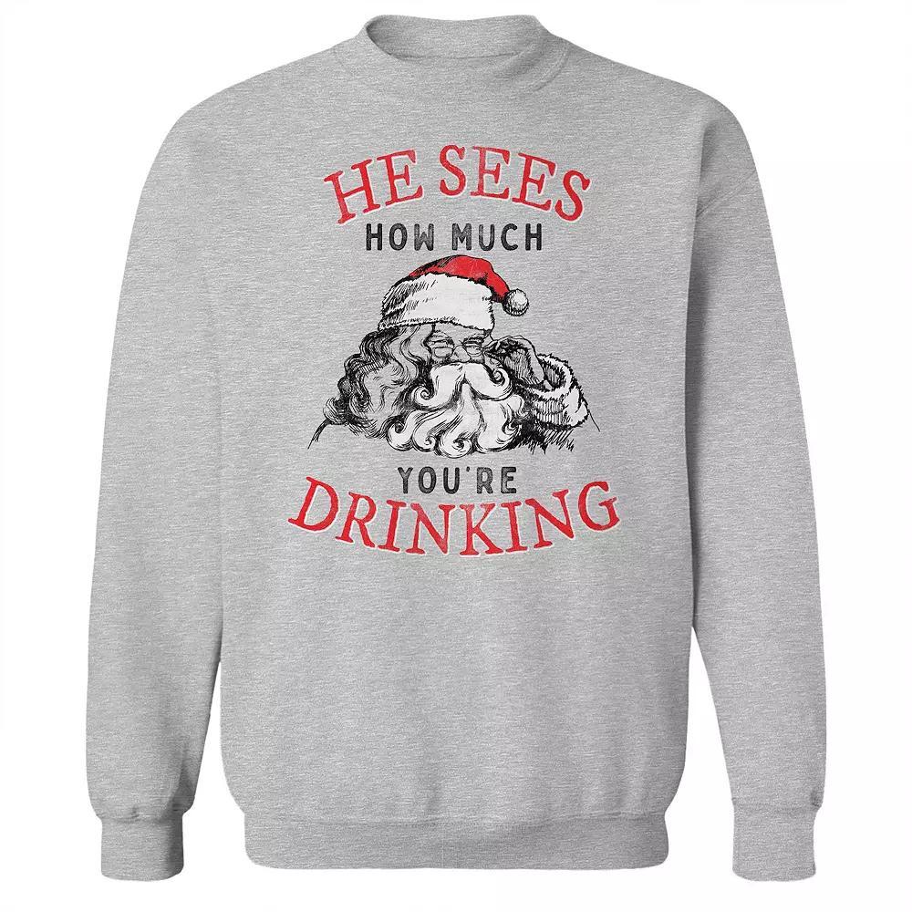 Mens He Sees How Much Fleece Sweatshirt, Womens Product Image