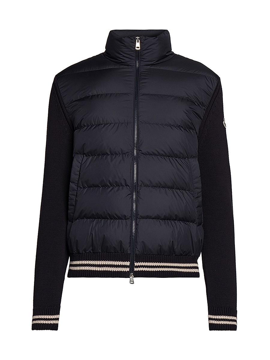 Mens Padded Zip-Up Knit Cardigan Product Image