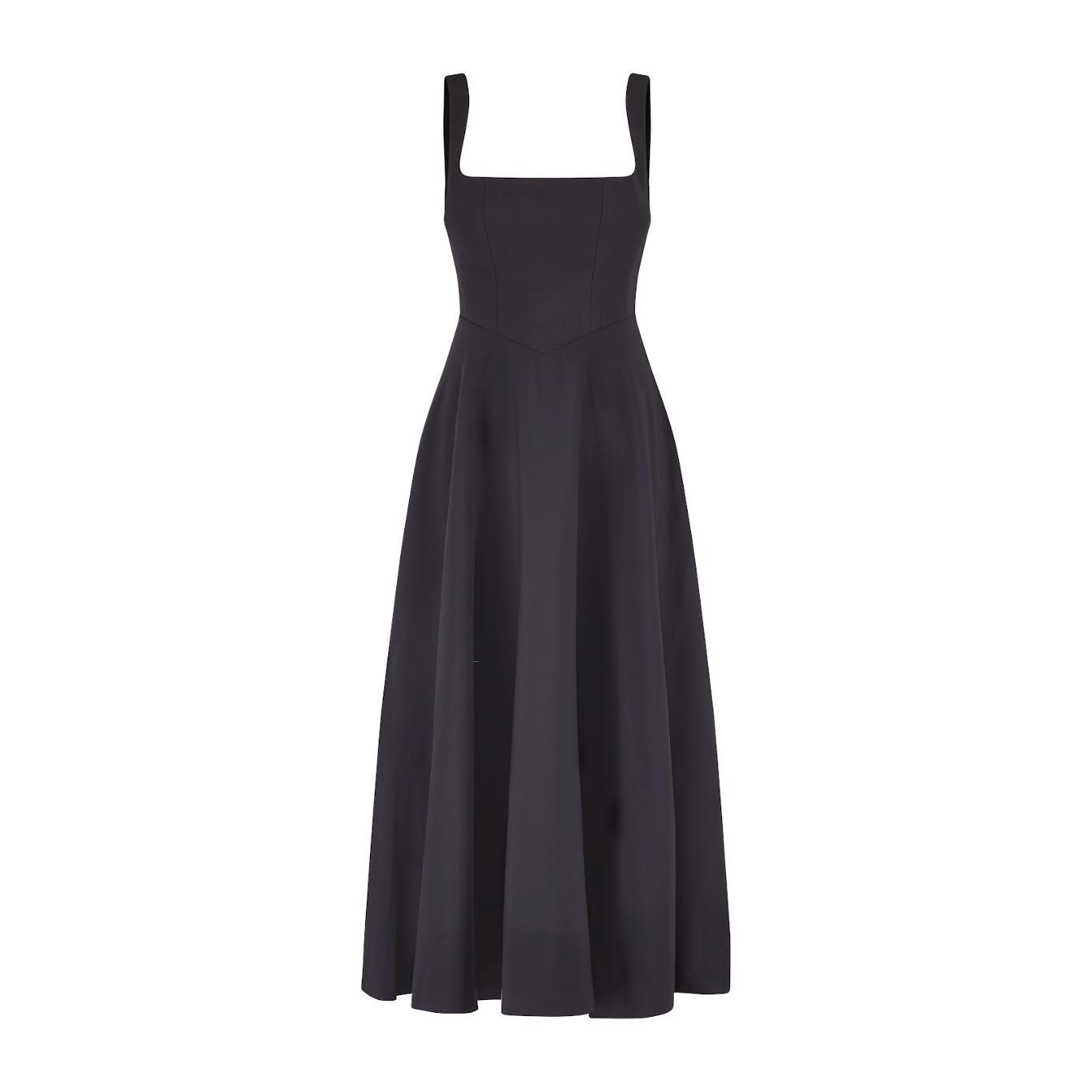The Ultimate Muse High Waist Square Neck Midi Dress Product Image