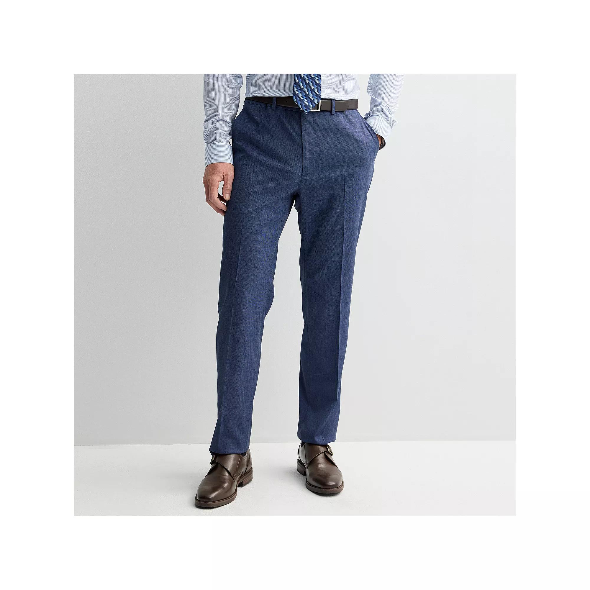 Men's Apt. 9® Premier Flex Performance Regular-Fit Washable Suit Pants, Size: 38X29, Blue Neat Product Image