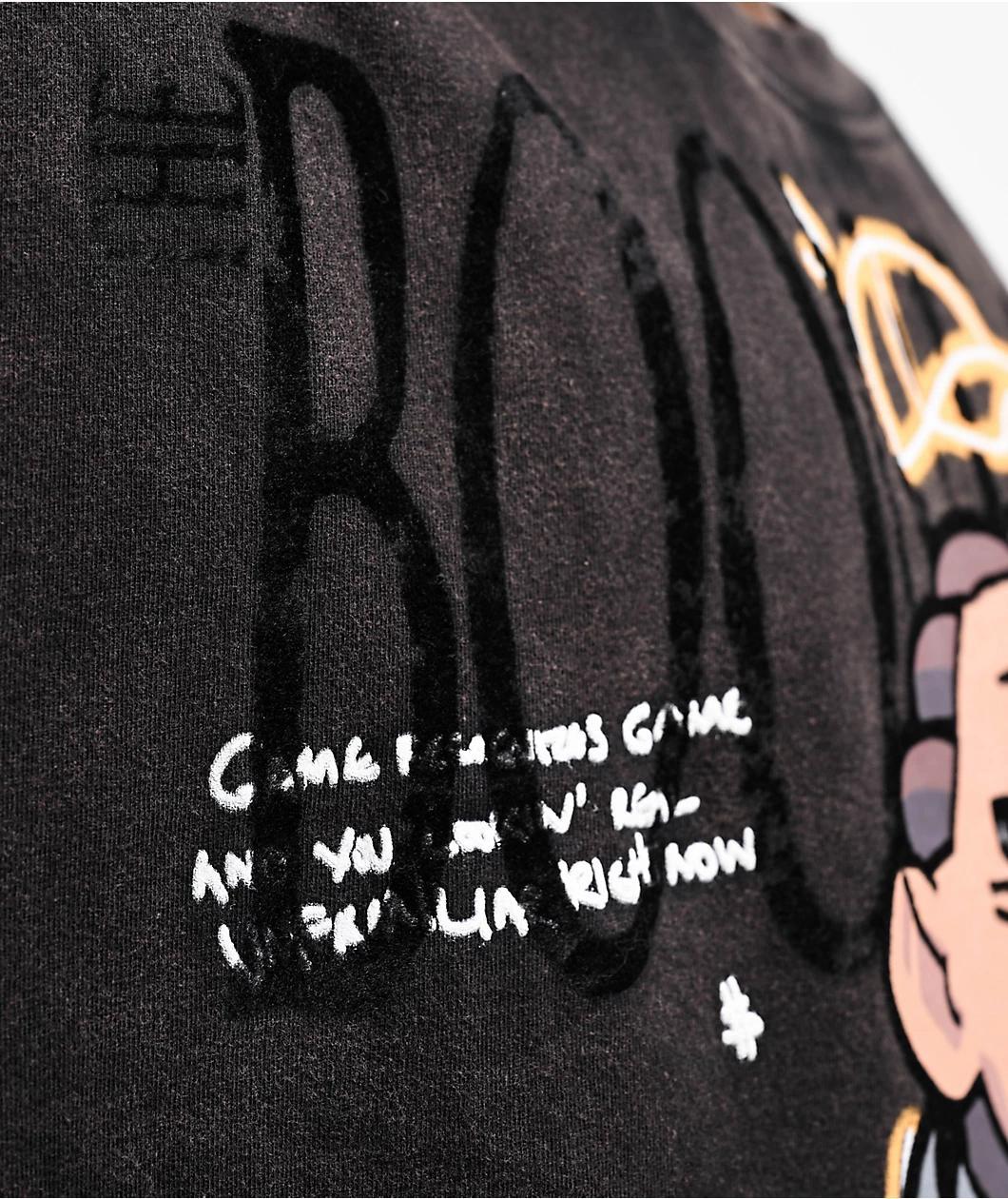 The Boondocks Riley King Black Wash T-Shirt Product Image