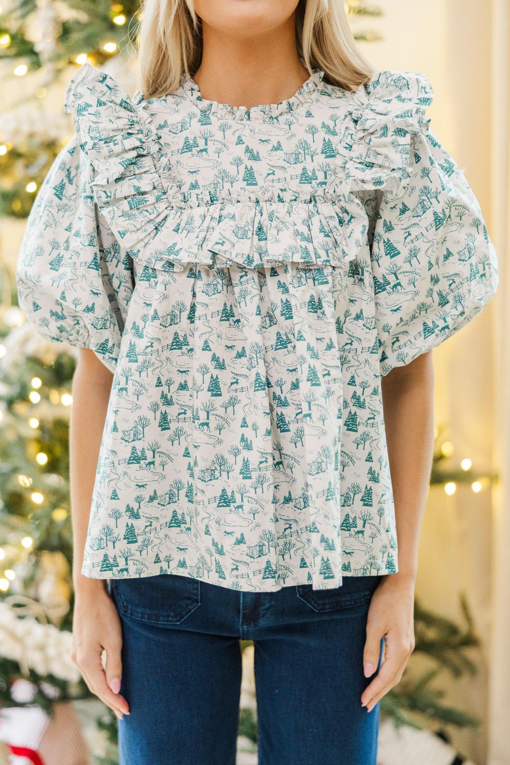 Feeling Close To You Cream Toile Blouse Female Product Image