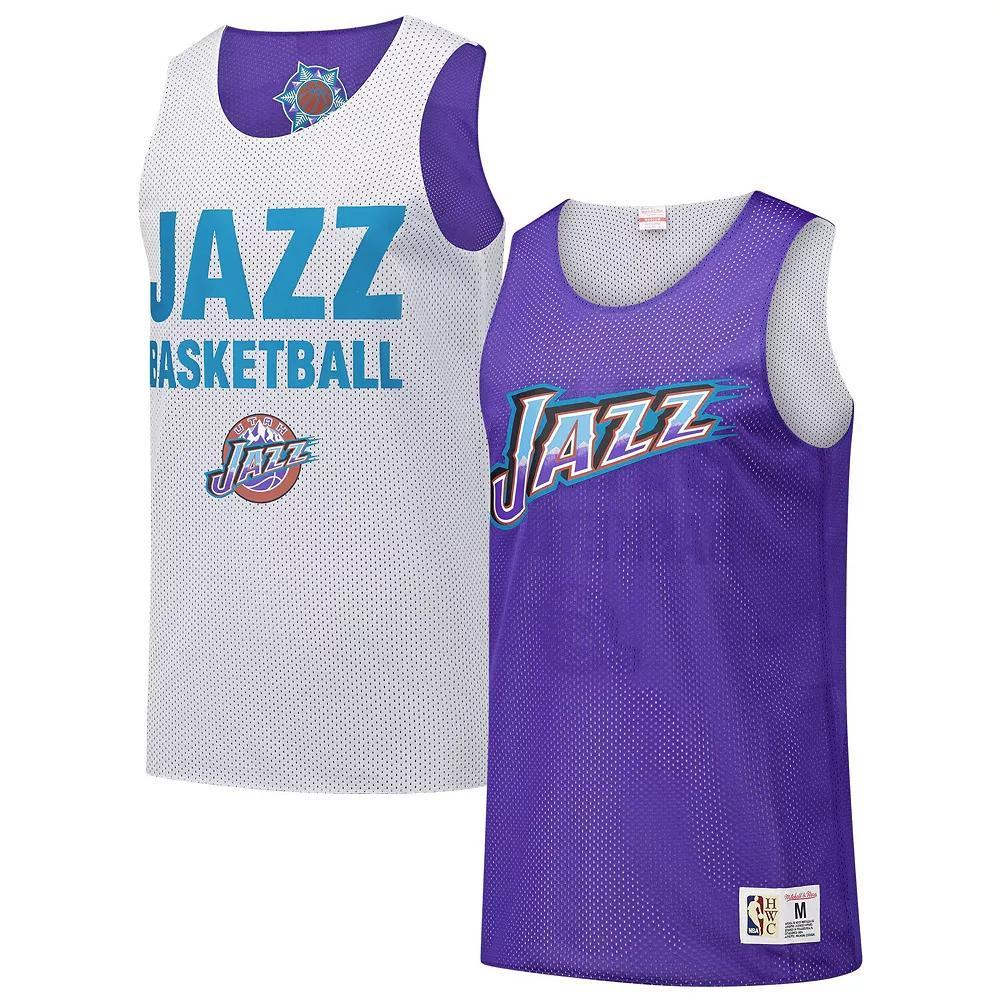 Men's Mitchell & Ness Purple Utah Jazz Hardwood Classics Reversible Mesh Practice Jersey, Size: Medium, Jaz Purple Product Image