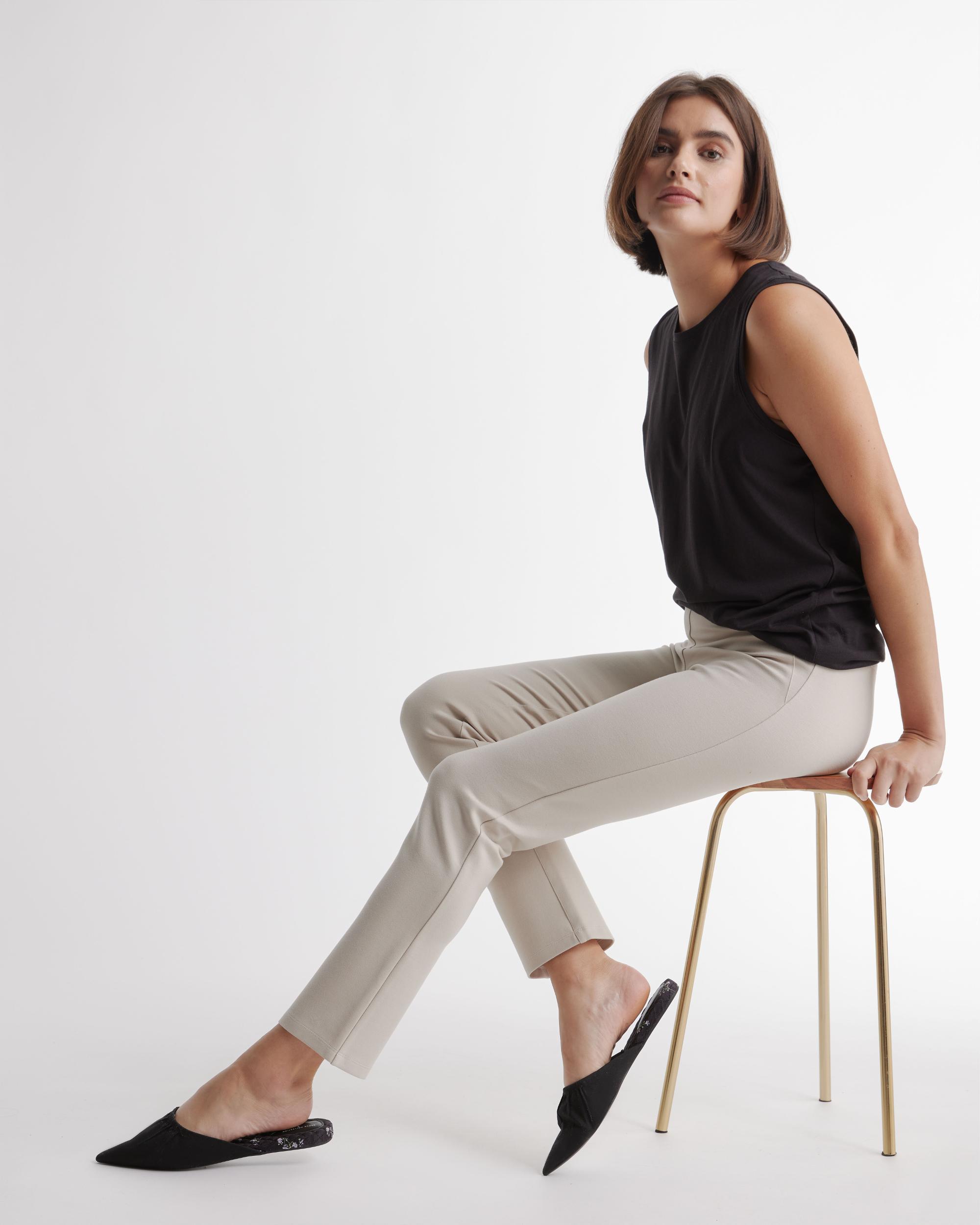 Quince | Women's Ultra-Stretch Ponte Straight Leg Pants Size XS, Rayon Product Image