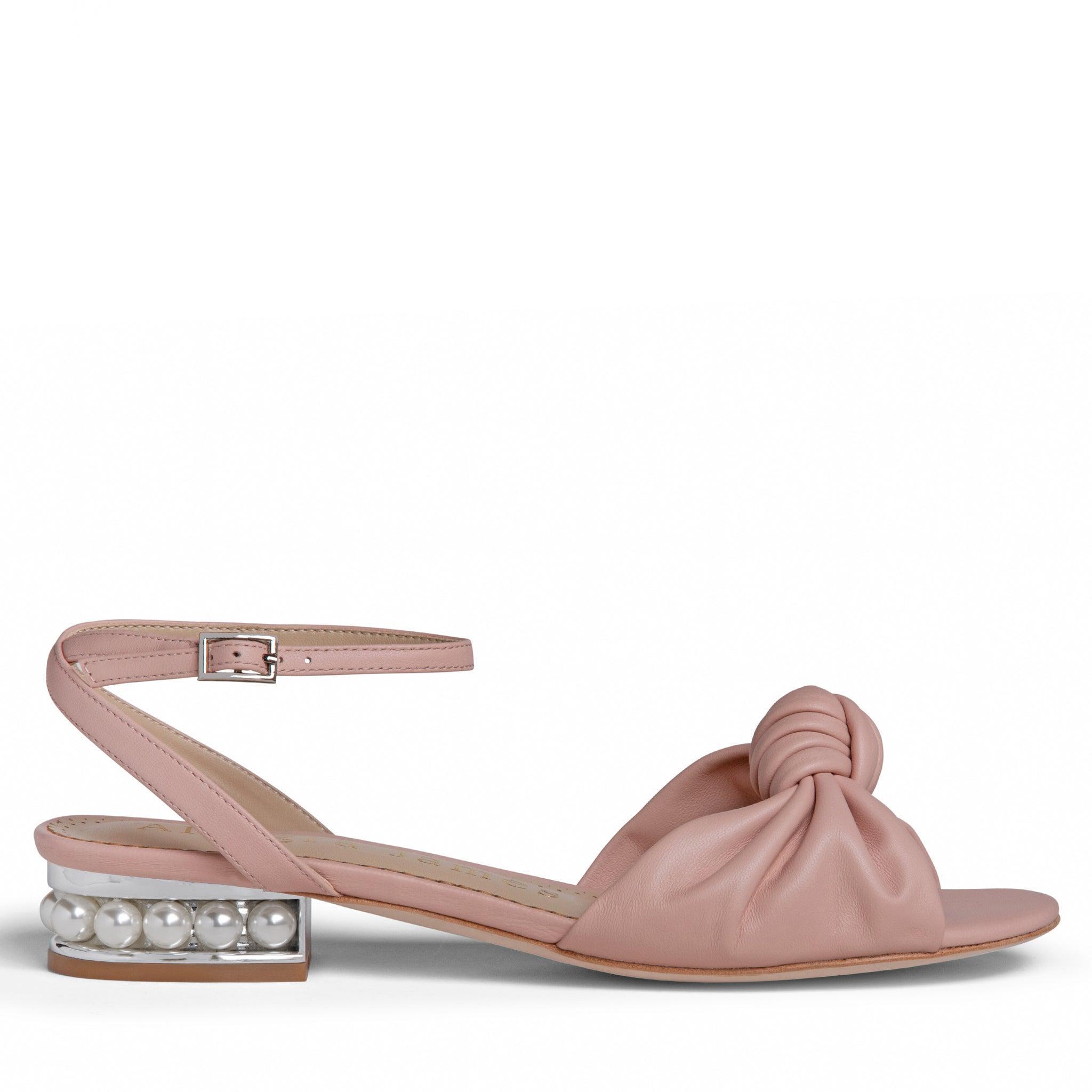 Mina Flat Leather Sandal Product Image