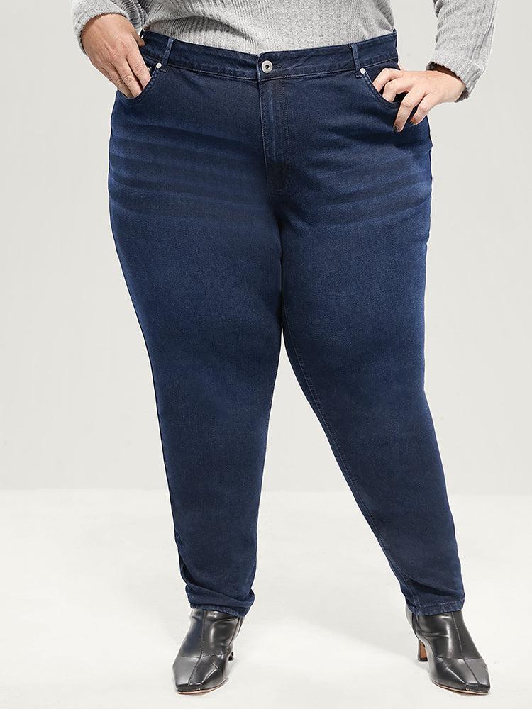 Skinny Very Stretchy High Rise Dark Wash Sculpt Waist Full Jeans Female Product Image