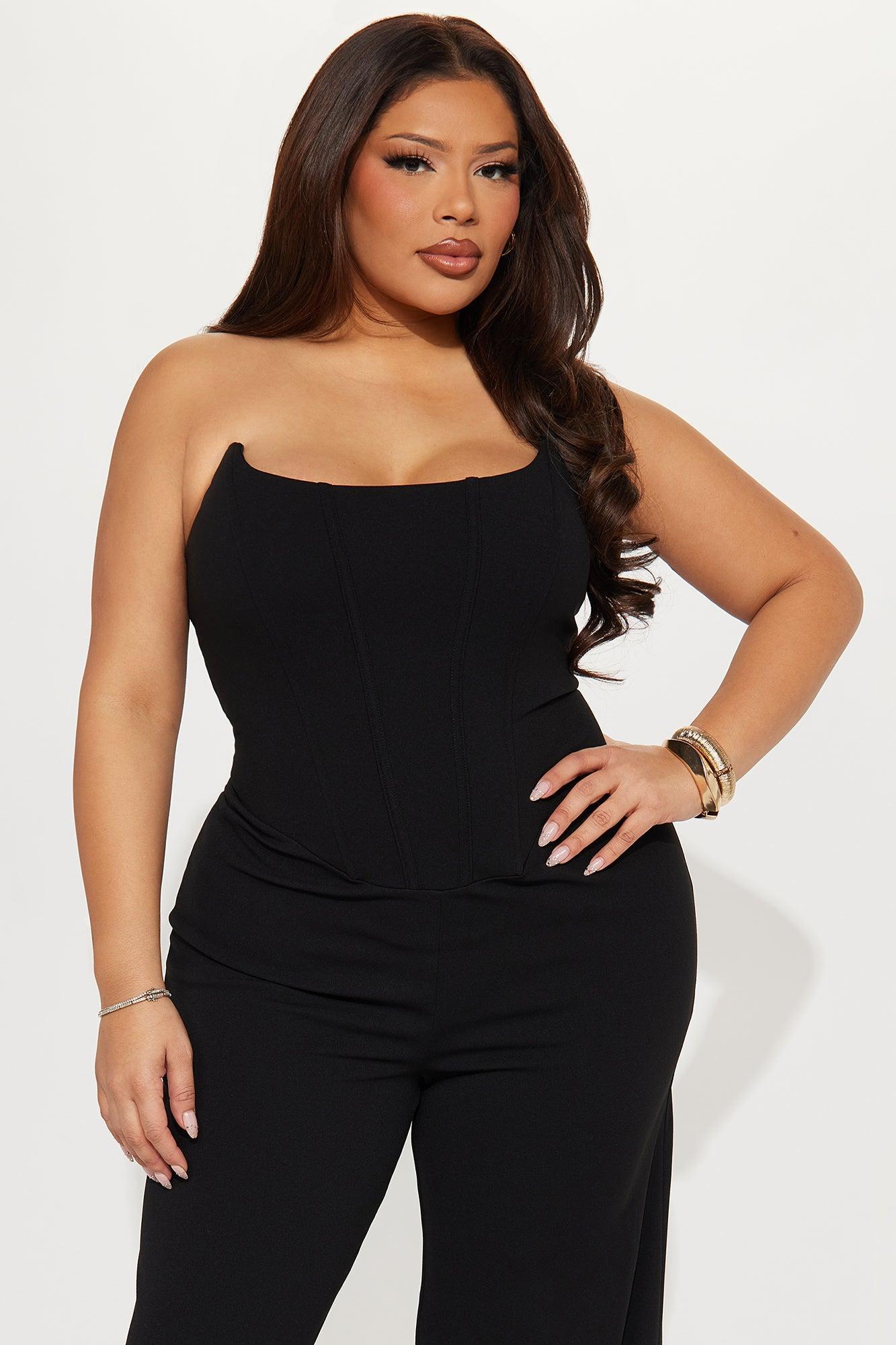 Wendy Crepe Wide Leg Jumpsuit - Black Product Image