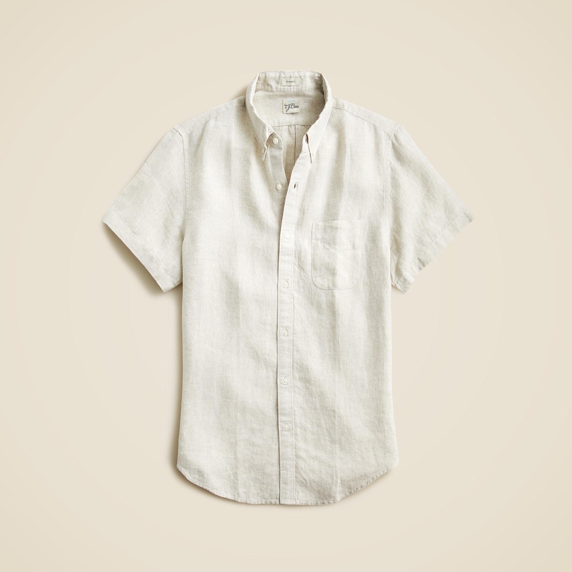 Short-sleeve Baird McNutt Irish linen shirt Product Image