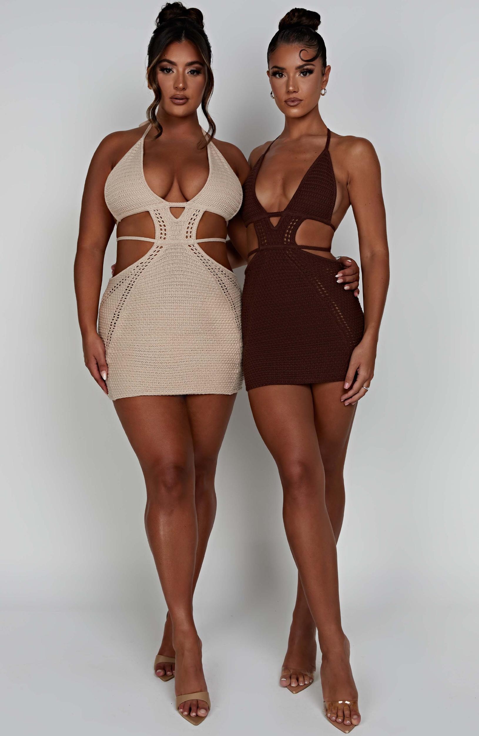 Selena Mini Dress - Cream Product Image