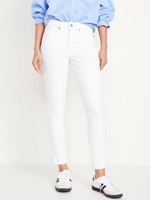 High-Waisted Button-Fly OG Straight Ankle Jeans Product Image