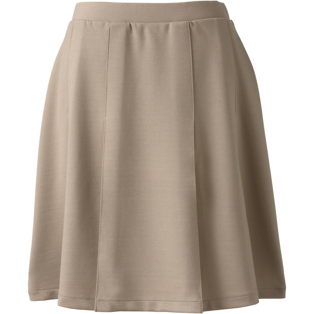 Women's Lands' End Ponte Knee Length Pleated Skirt, Size: 8, Green Product Image