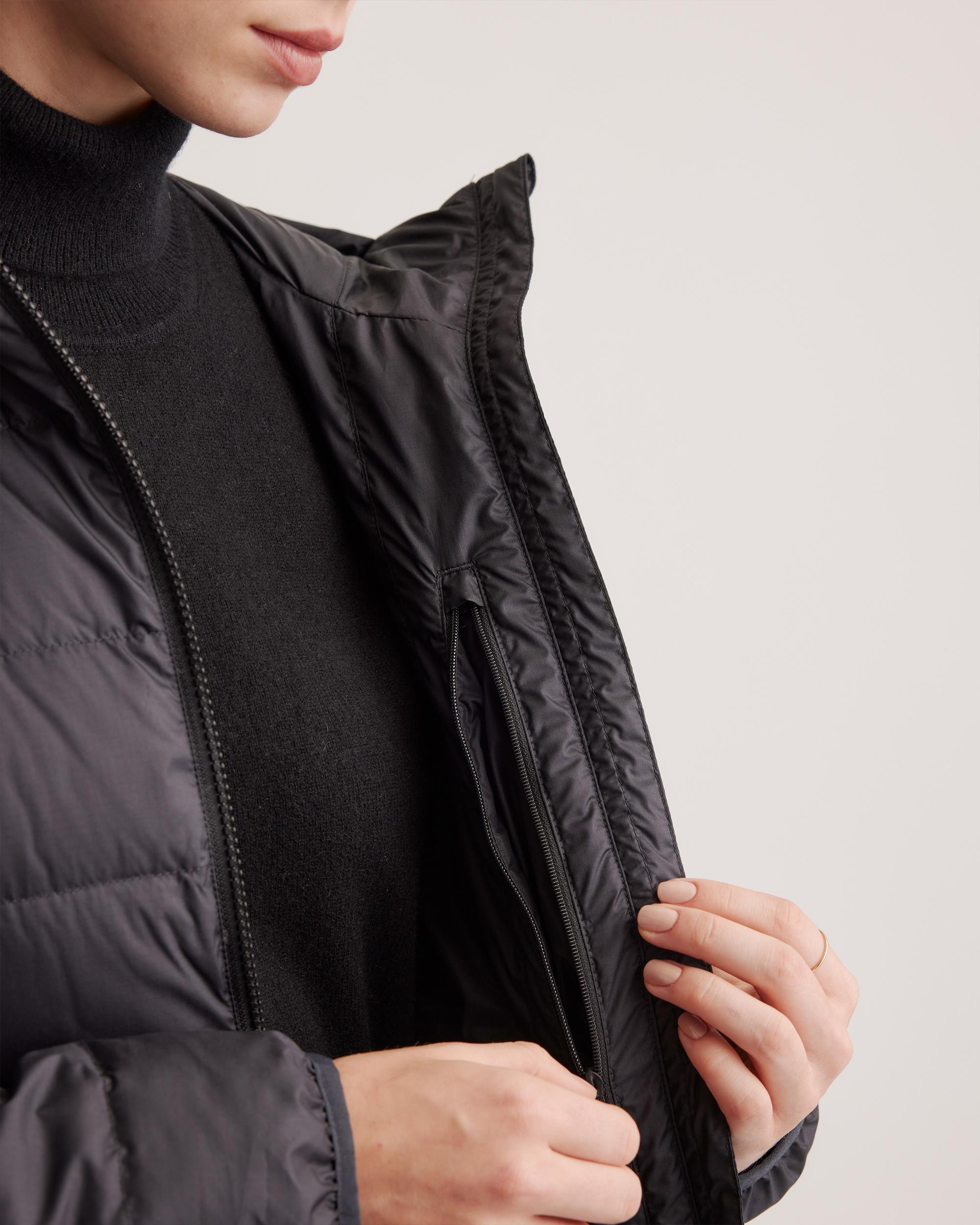 Quince | Women's Lightweight Down Packable Puffer Hooded Jacket Size XL, Recycled Polyester Product Image