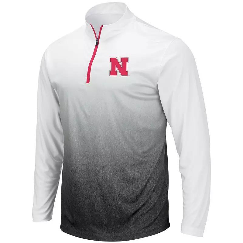 Men's Colosseum Gray Nebraska Huskers Magic Team Logo Quarter-Zip Jacket, Size: Medium, Grey Product Image