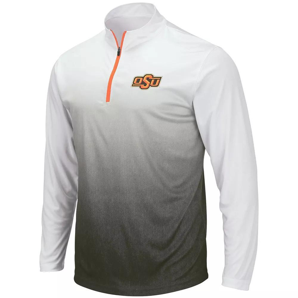 Men's Colosseum Gray Oklahoma State Cowboys Magic Team Logo Quarter-Zip Jacket, Size: Medium, Grey Product Image