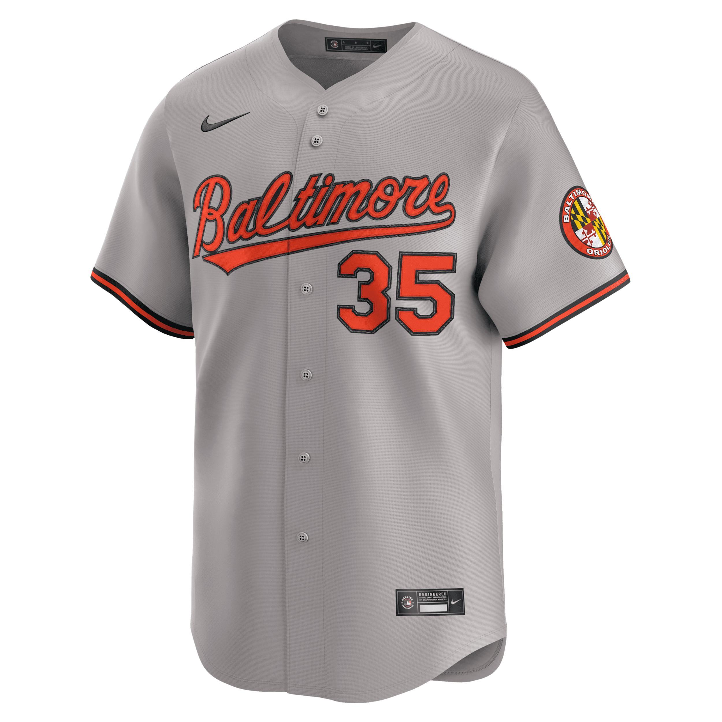Mens Nike Adley Rutschman Gray Baltimore Orioles Road Limited Player Jersey Product Image