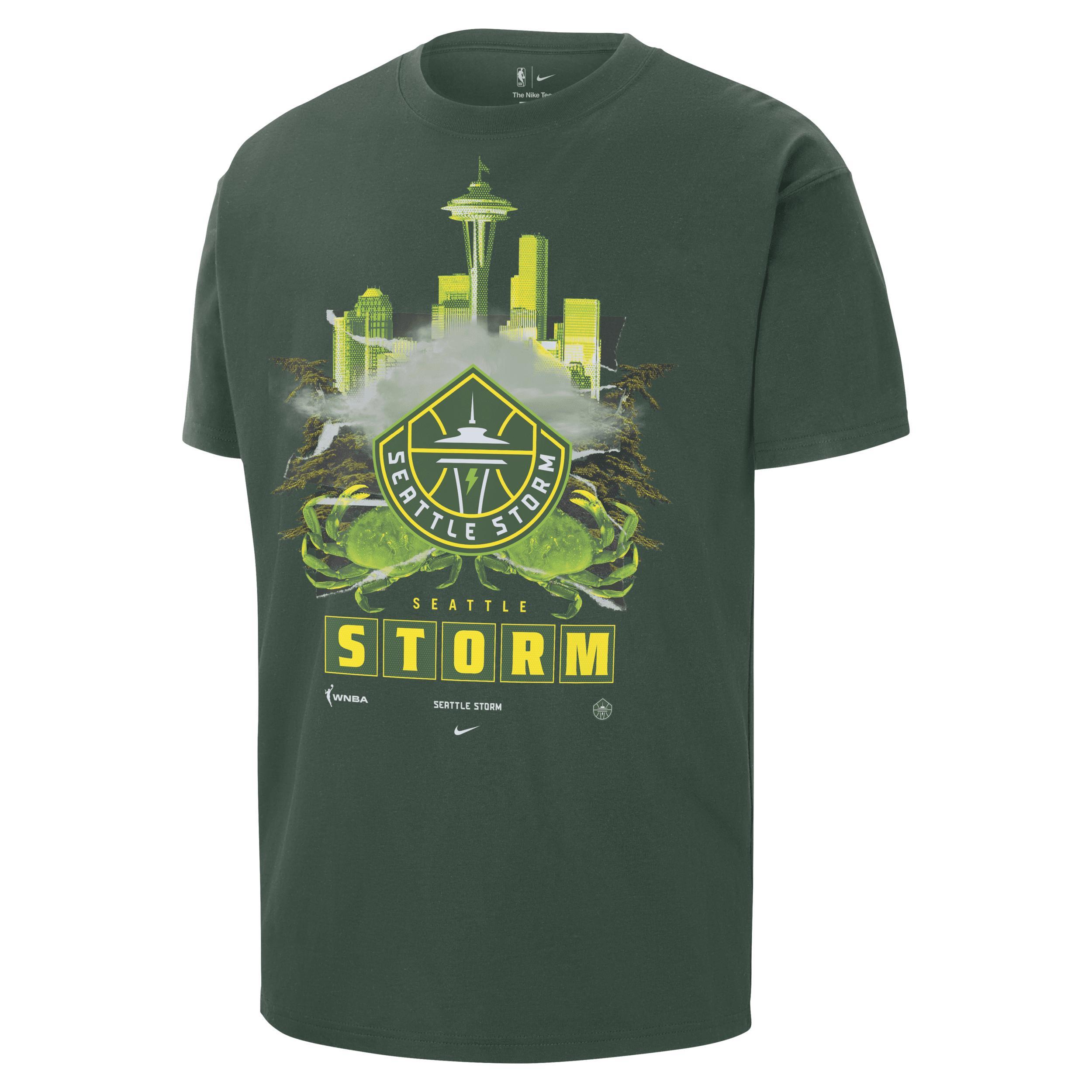 Men's Nike Green Seattle Storm Original Content City Edition Max90 Oversized T-Shirt, Size: Medium, Wnb Green Product Image