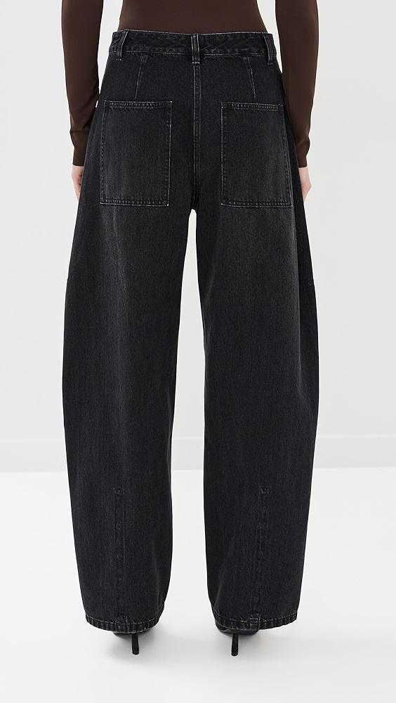 Tibi Vintage Black Denim Sid Jeans | Shopbop Product Image