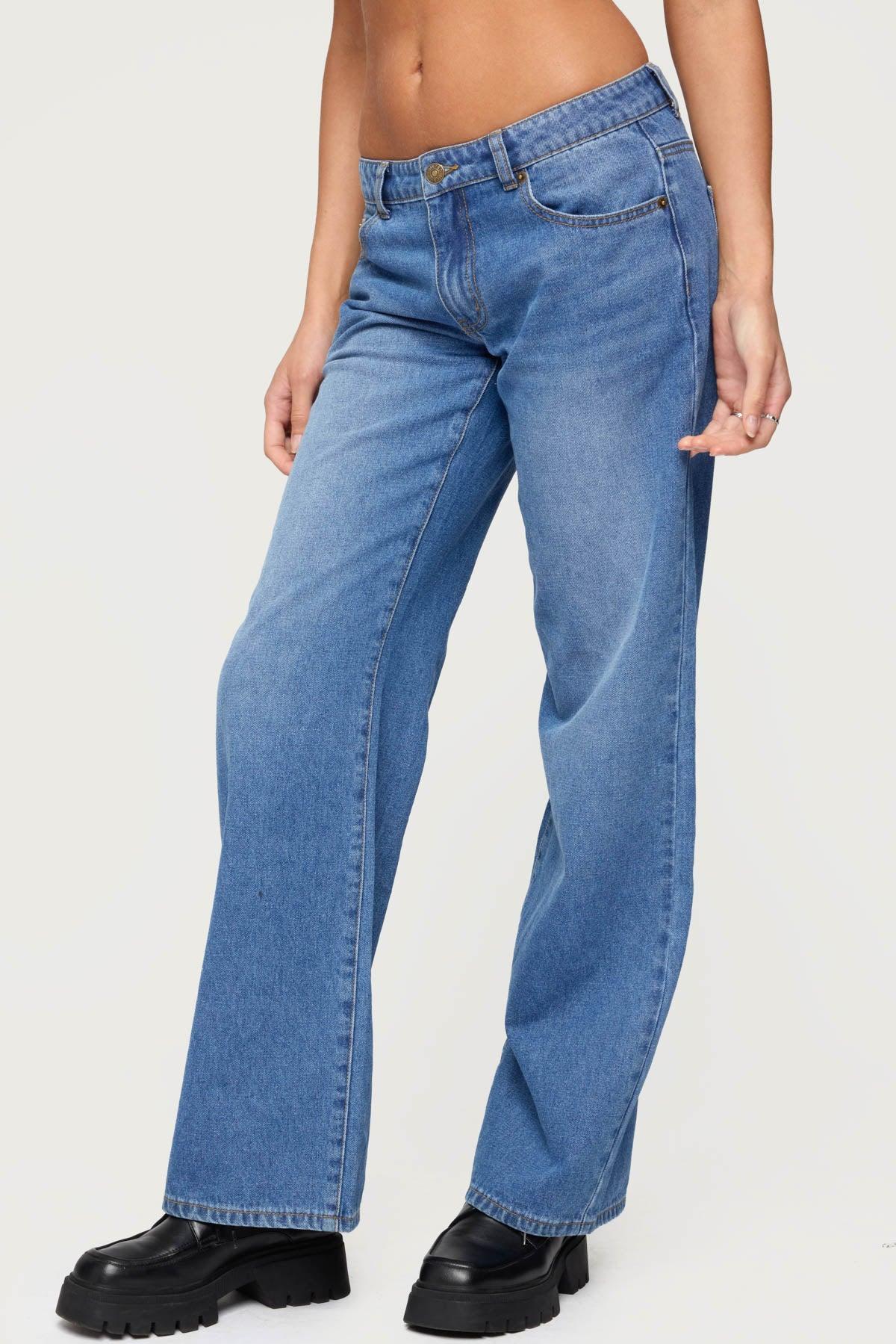 Nikoletta Straight Leg Low Rise Jeans Product Image