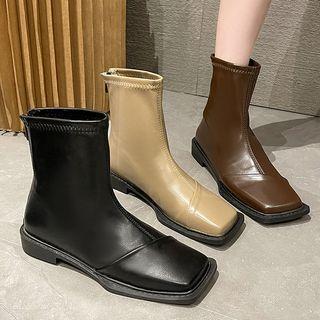 Square Toe Mid-Calf Boots Product Image