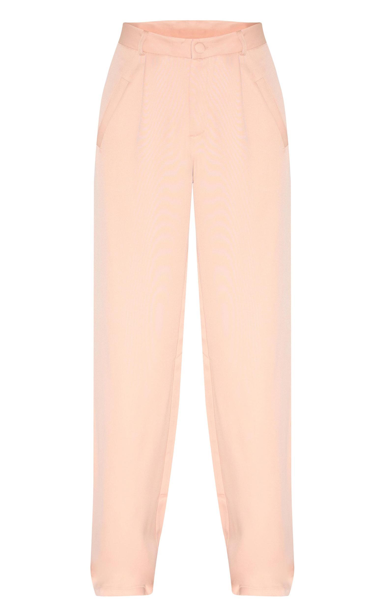 Stone Woven Pleat Detail Wide Leg Pants Product Image