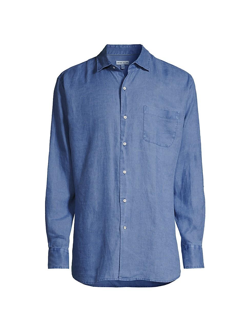Men's Coastal Garment-Dyed Linen Sport Shirt Product Image