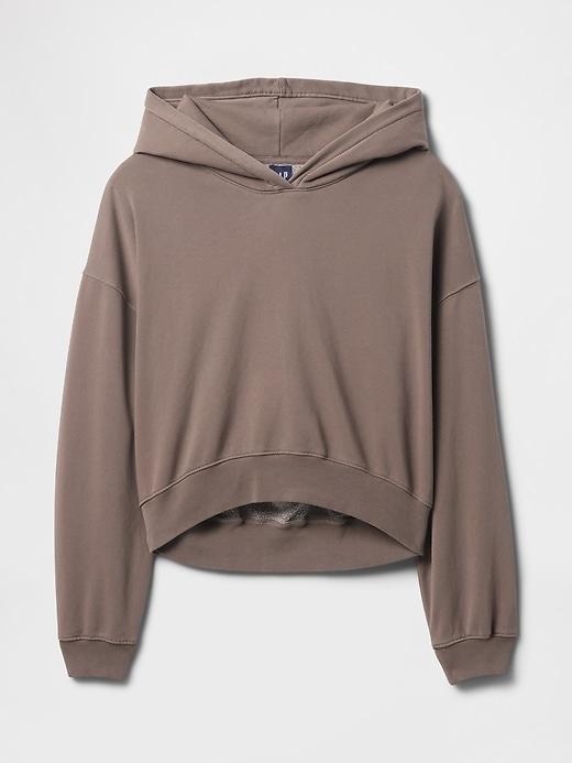 VintageSoft Cropped Camo Hoodie Product Image