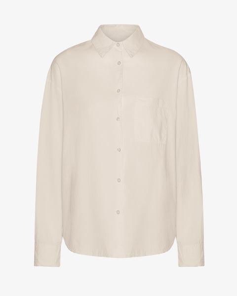 Organic Oversized Shirt - Ivory White Product Image