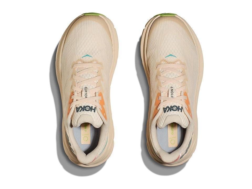 HOKA Womens HOKA Clifton 9 - Womens Running Shoes Astral/Vanilla Product Image