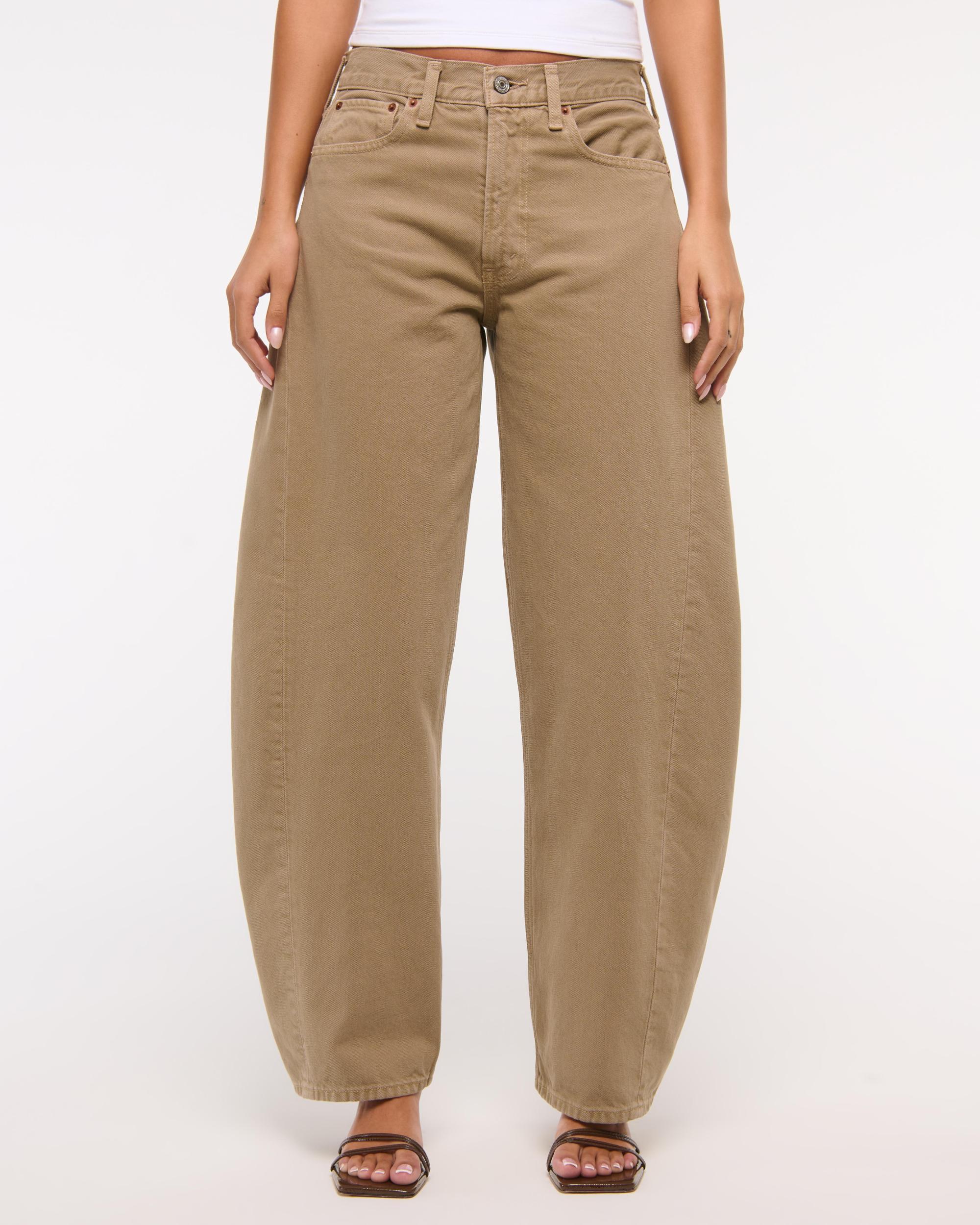 Mid Rise Barrel Jean Product Image