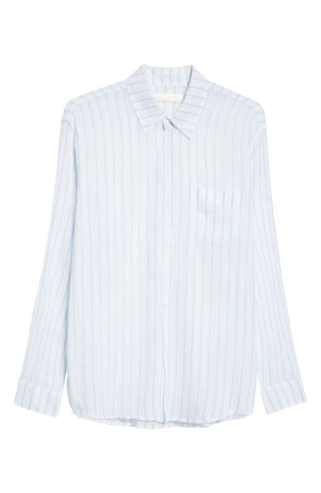 OUR LEGACY Blue Popover Shirt In Bianco Product Image