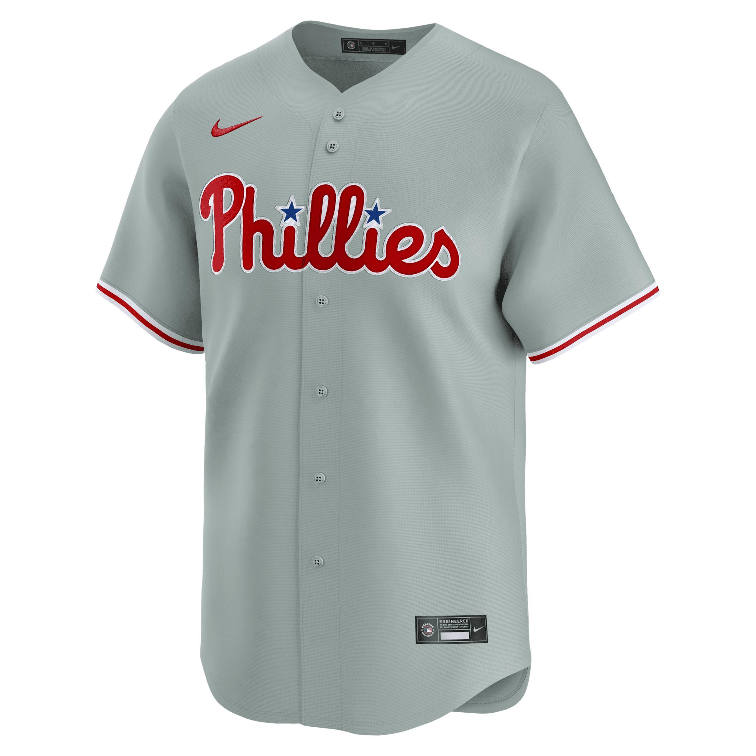 Men's Nike Bryce Harper Gray Philadelphia Phillies Alternate Limited Player Jersey, Size: Medium, Grey Product Image