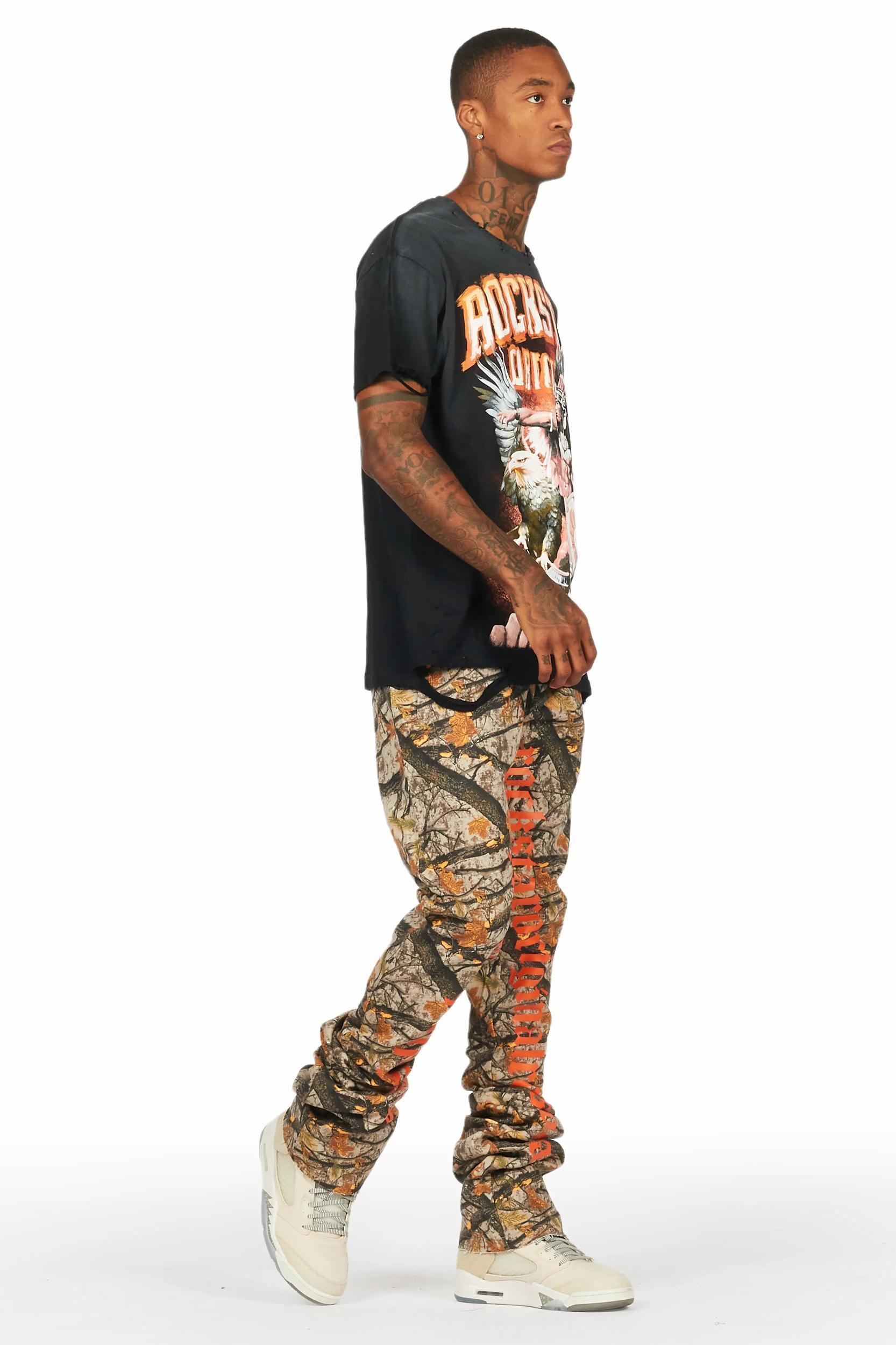 Callie Tree Camo Super Stacked Flare Pants Male Product Image