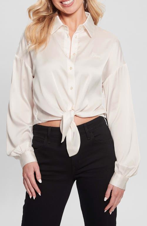 Guess Womens Eco Long Sleeve Bowed Jun Shirt Product Image