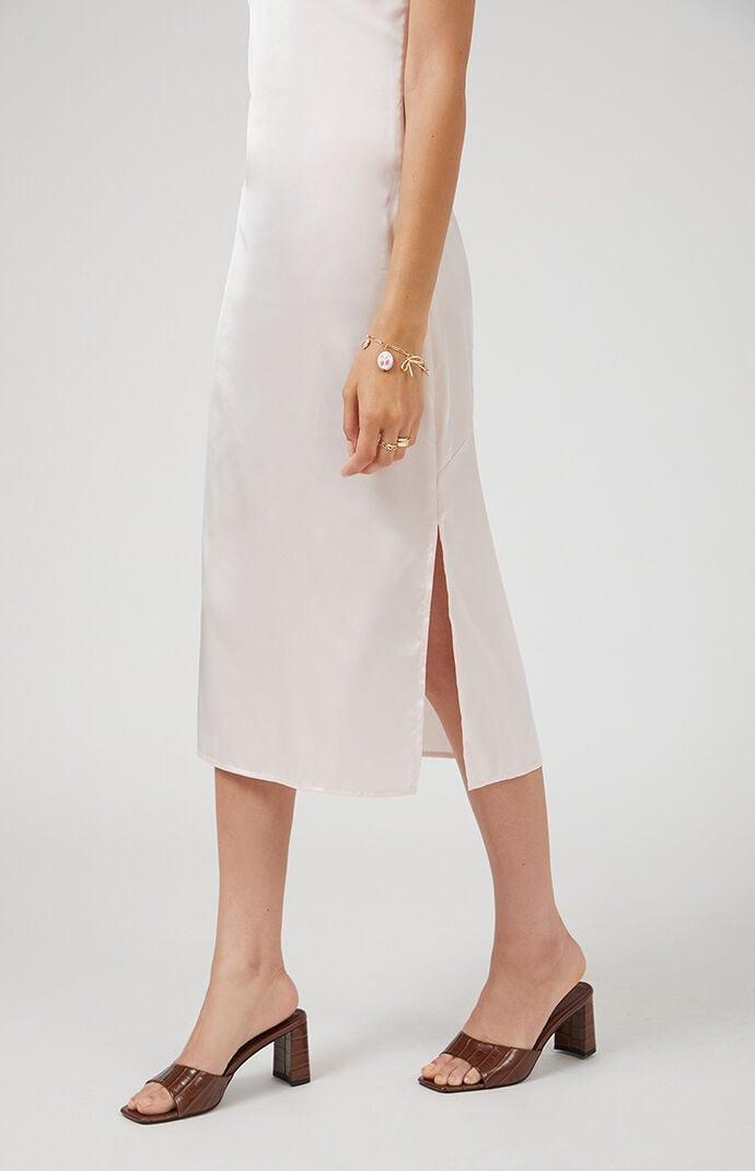 Strapless Satin Midi Dress Product Image
