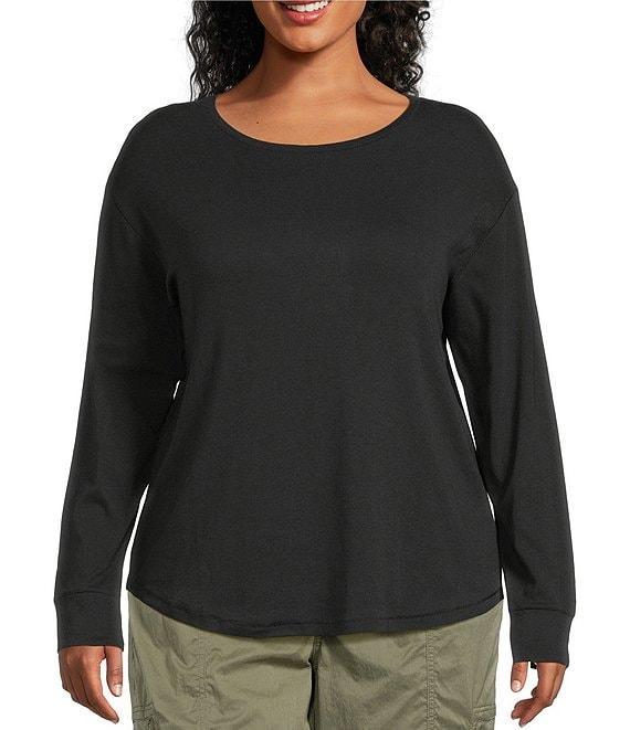 Westbound Plus Size Long Sleeve Crew Neck Pullover Product Image
