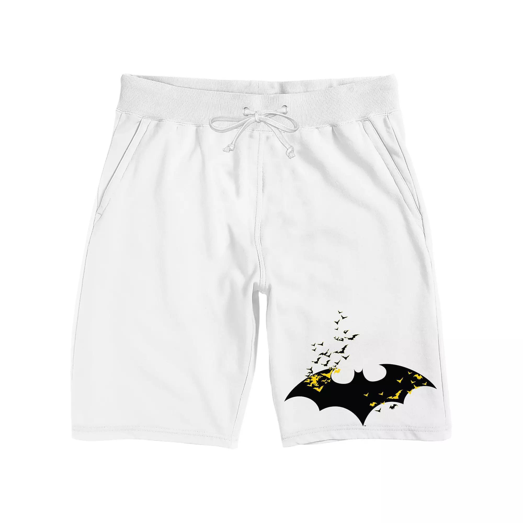 Men's DC Comics Batman Bat Logo 9" Sleep Shorts, Size: XXL, White Product Image