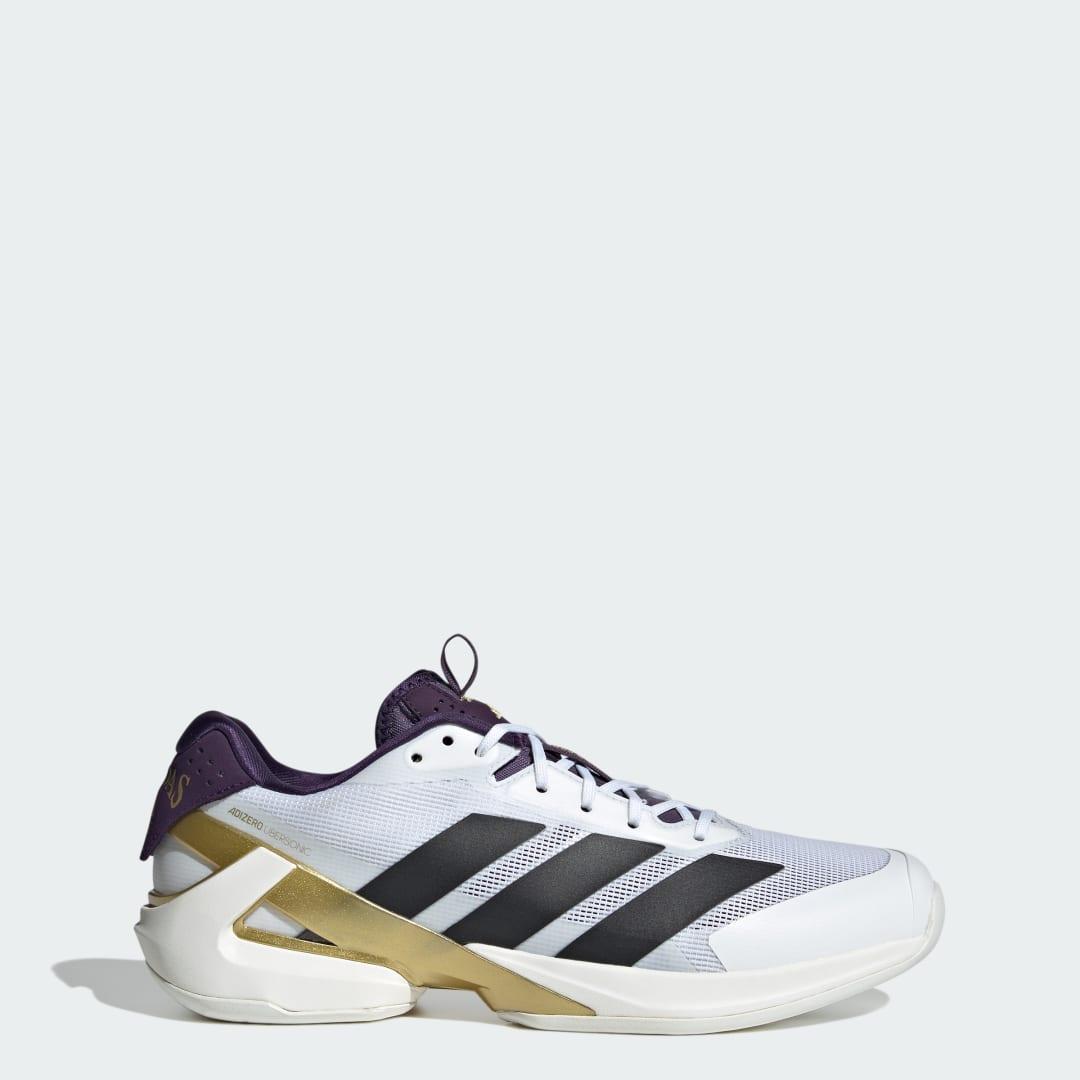 adidas adizero Ubersonic 5 Tennis Shoes Cloud White 7 Mens Product Image