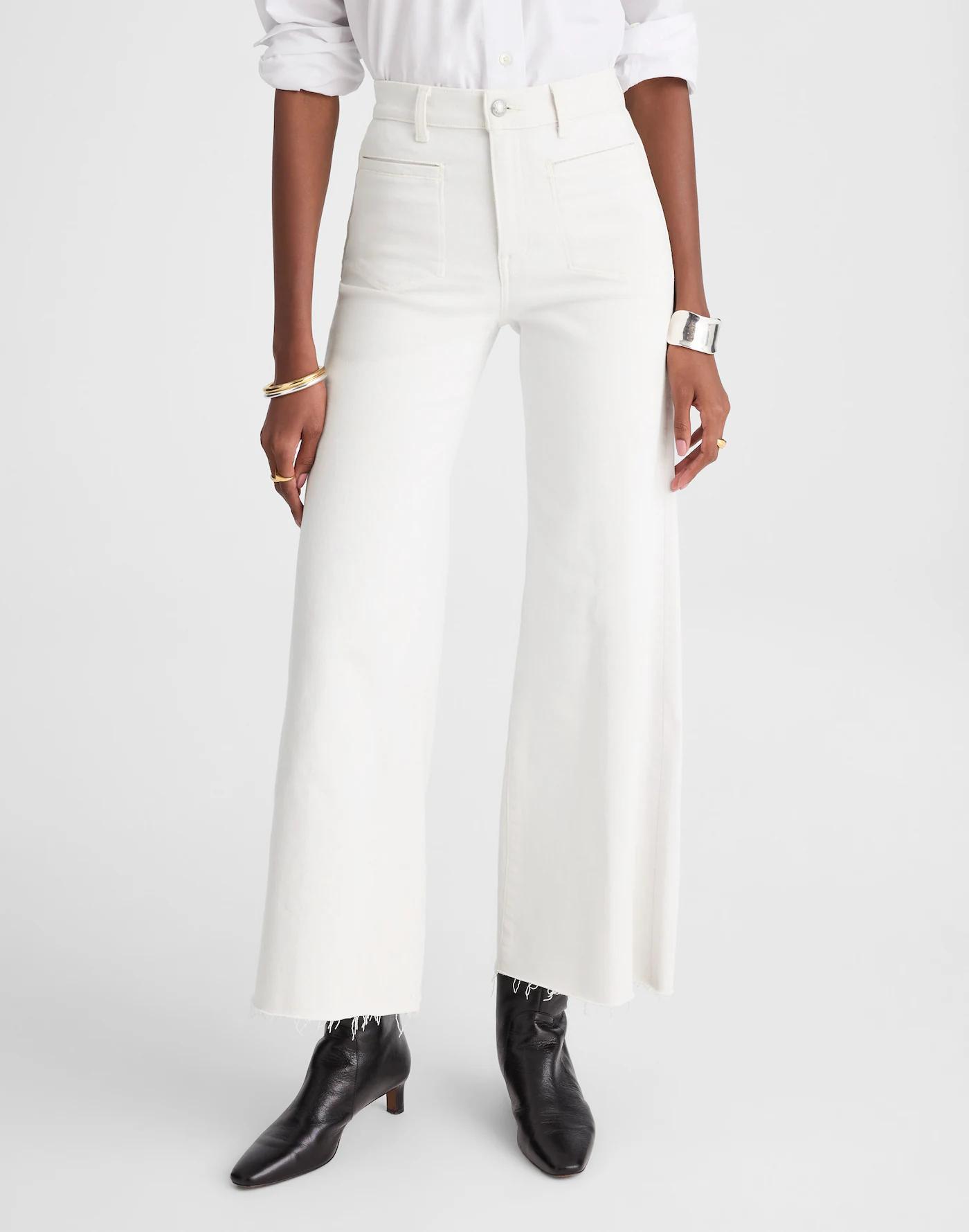 Flared Wide-Leg Crop Jeans Product Image
