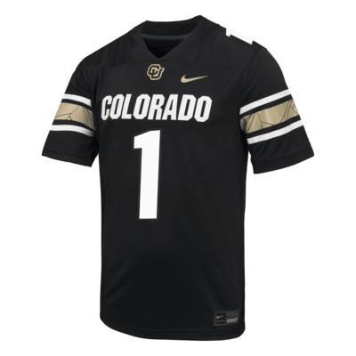 Men's Nike #1 Black Colorado Buffaloes Throwback Game Jersey, Size: Large Product Image